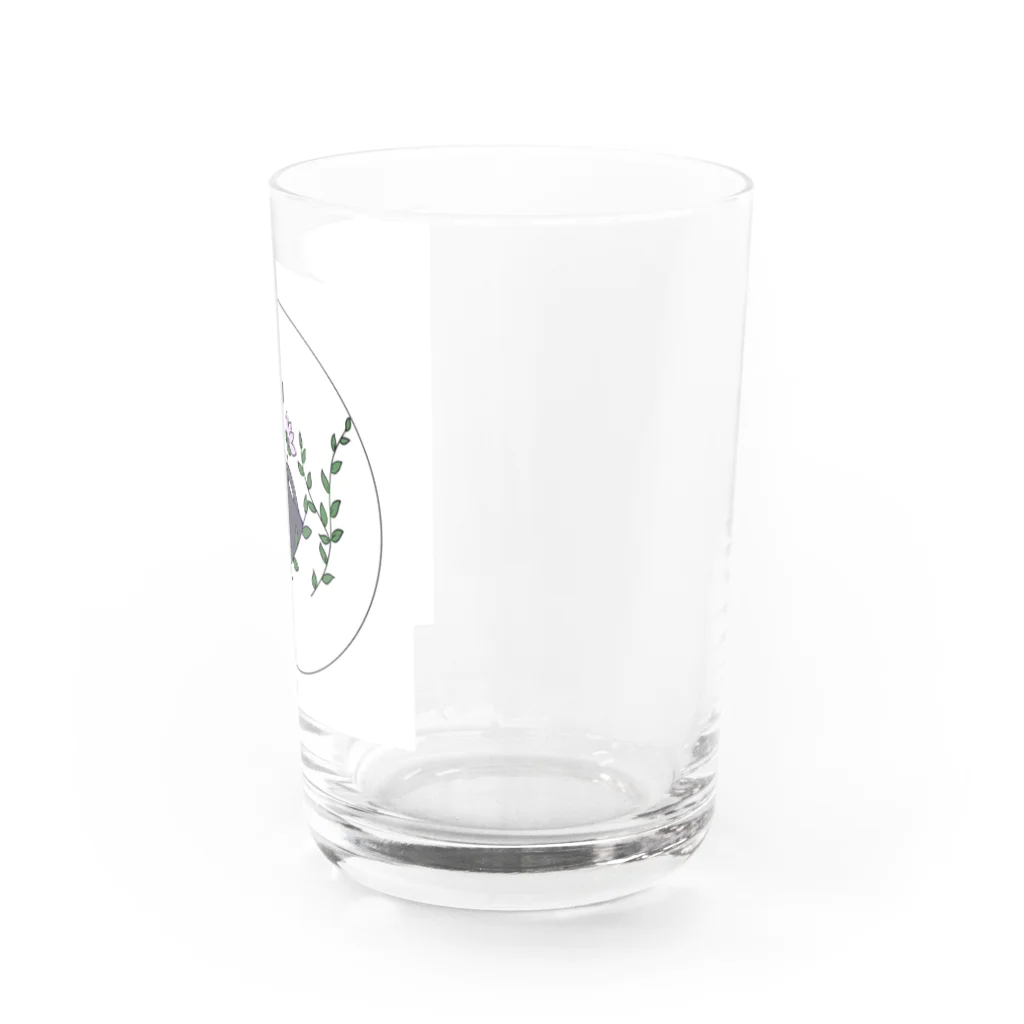 猫の手貸しますの草と猫 Water Glass :right