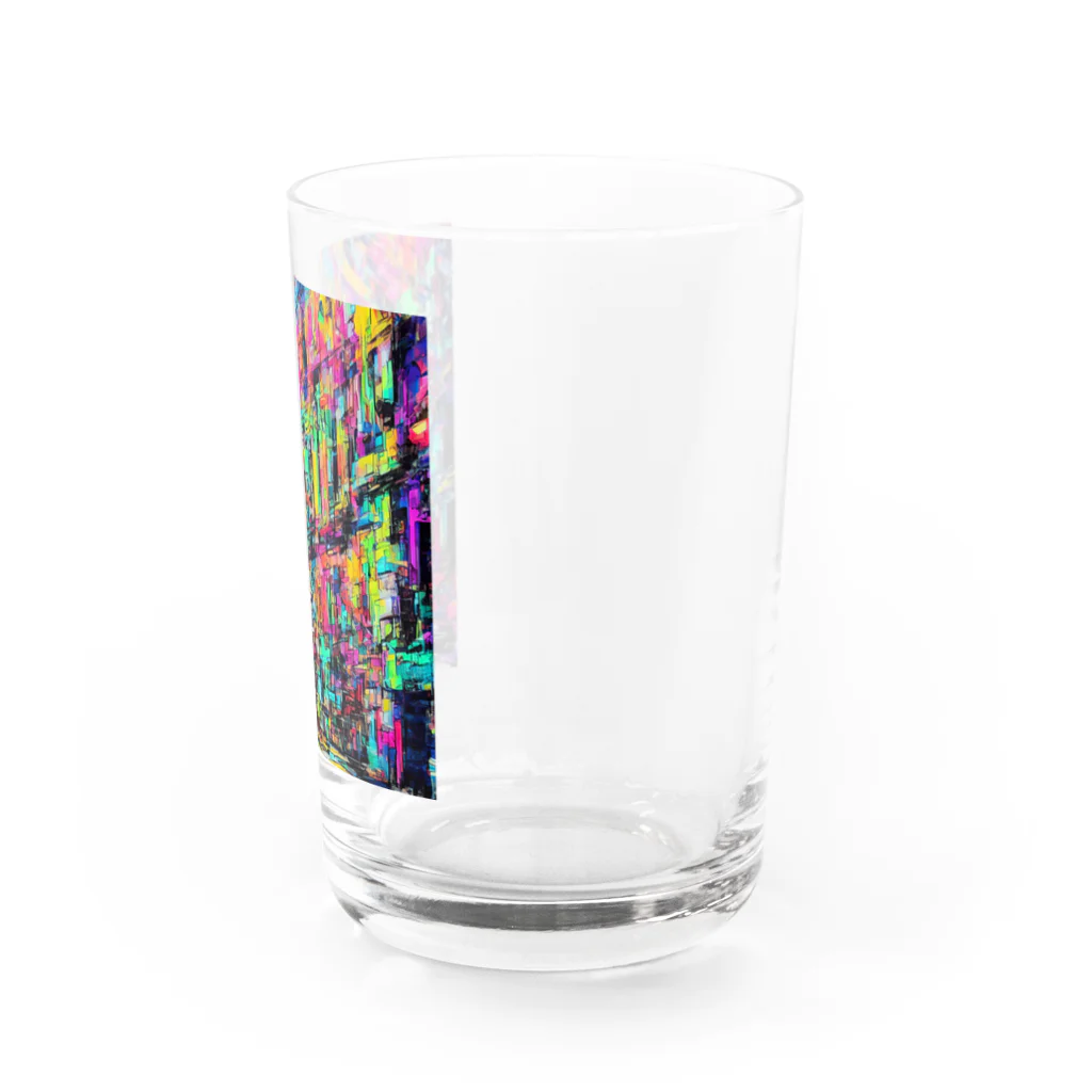 TakashiSの vivid gas station Water Glass :right