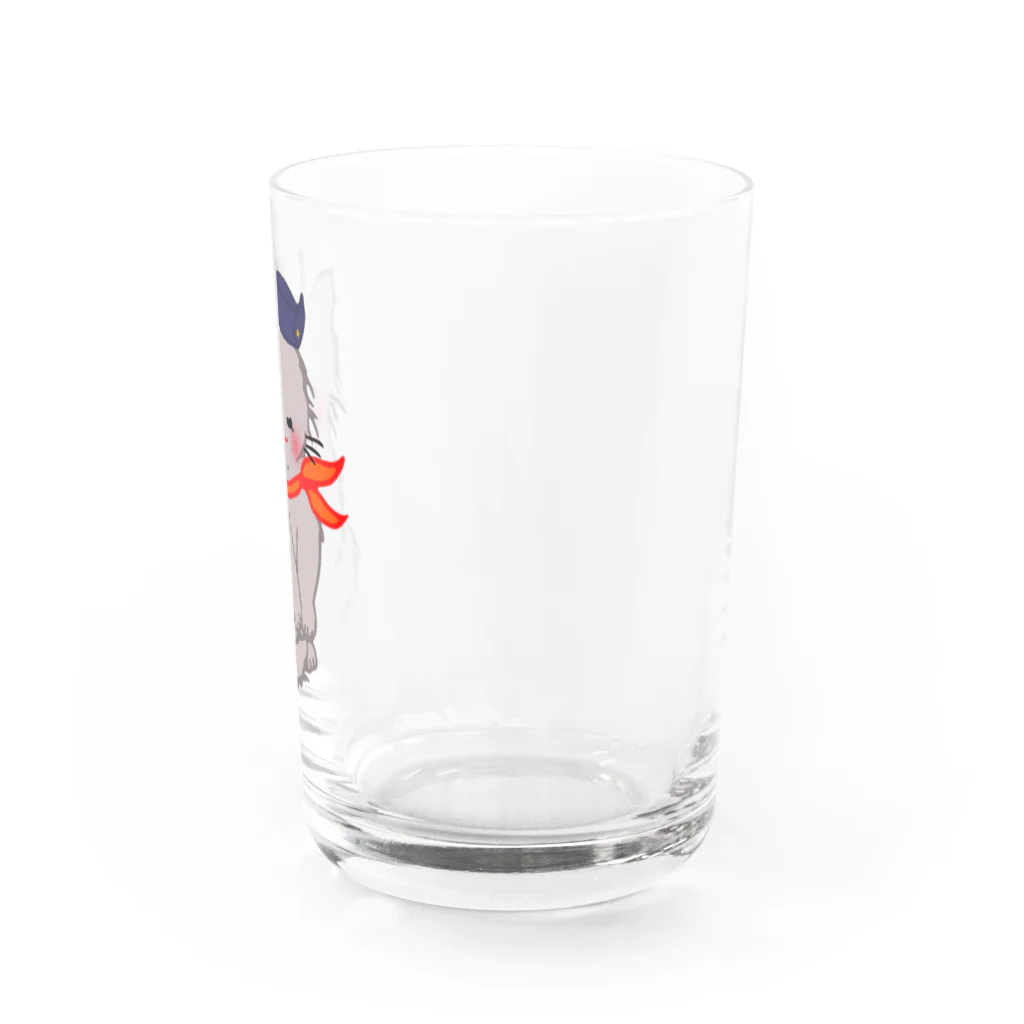 momo-nonoのもちもちほっぺのねこ Water Glass :right