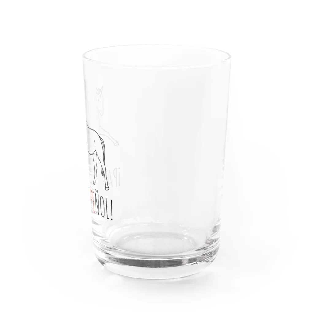 馬のいる日常の¡PASO ESPEÑOL! Water Glass :right