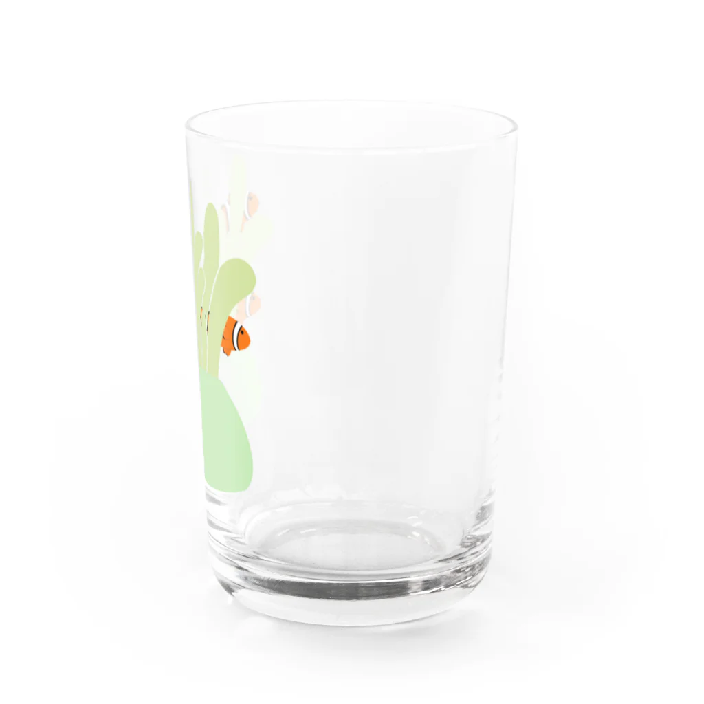 みみみのイソギンチャク（みどり）とカクレクマノミ Water Glass :right