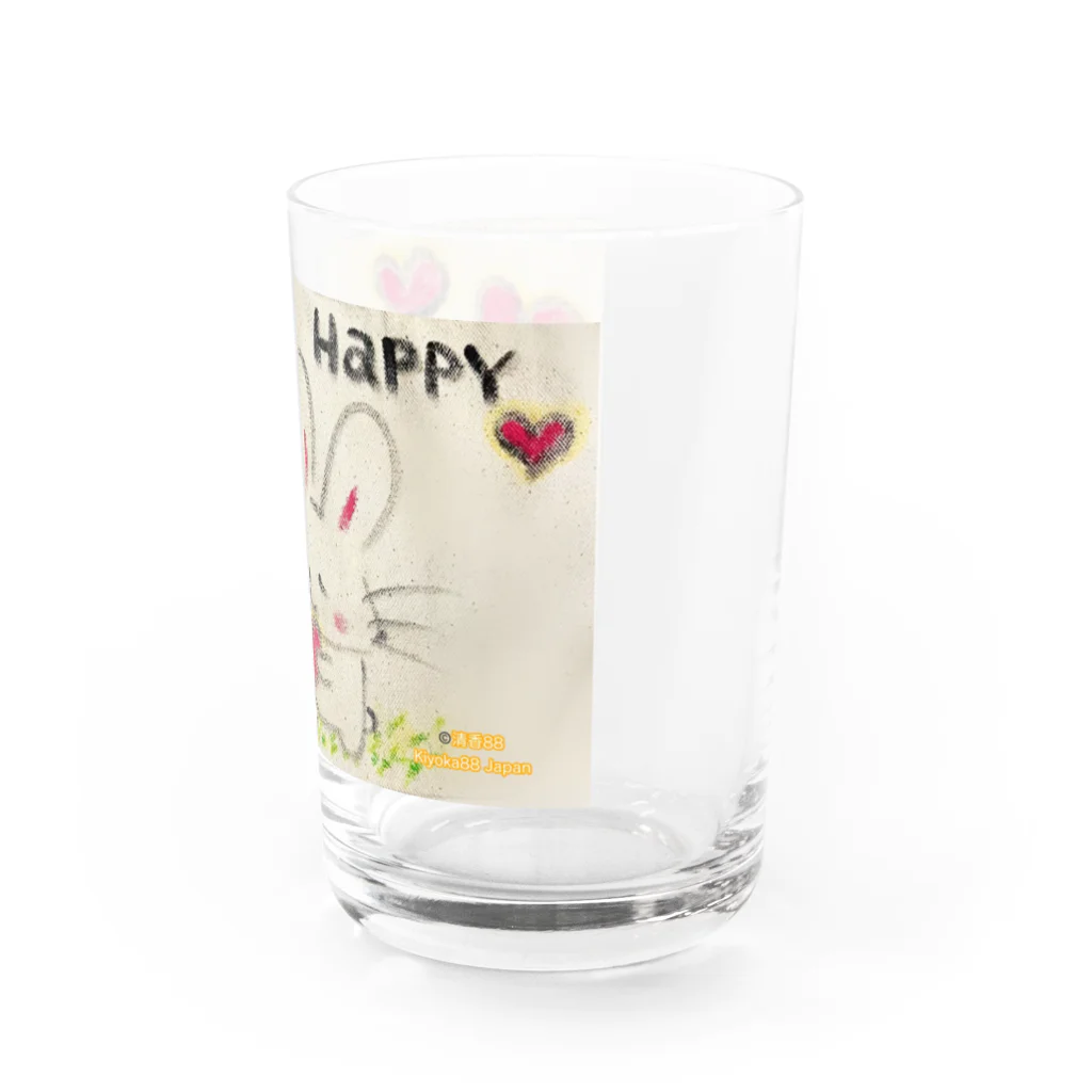 KIYOKA88WONDERLANDのうさぎちゃん。HAPPY Water Glass :right