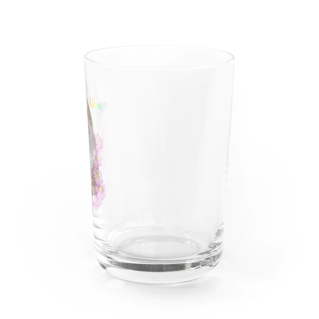 ルークとリオンのリオン×フラワー Water Glass :right