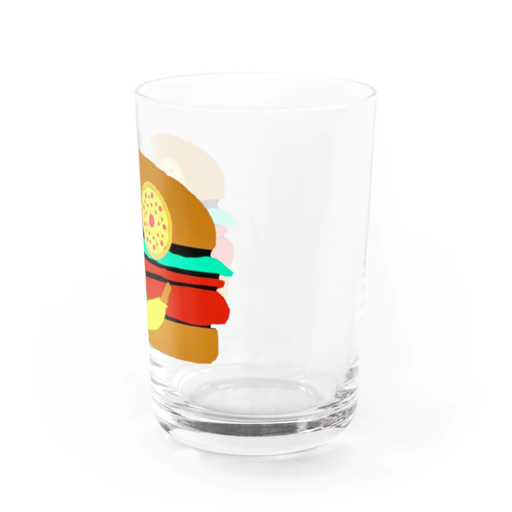 JSMMのピザの目バーガー Water Glass :right