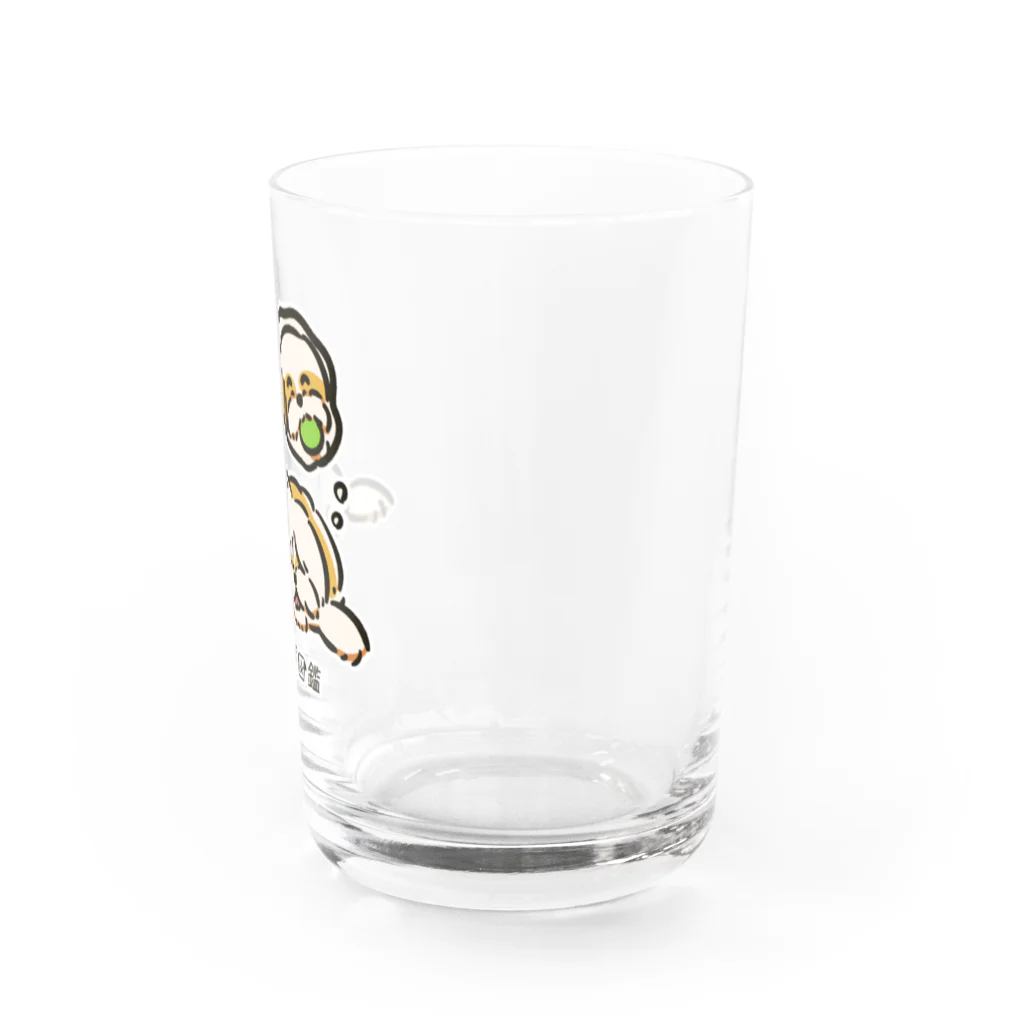 いぬころ｜変な犬図鑑のNo.184 ネゴトイイーヌ[1] 変な犬図鑑 Water Glass :right