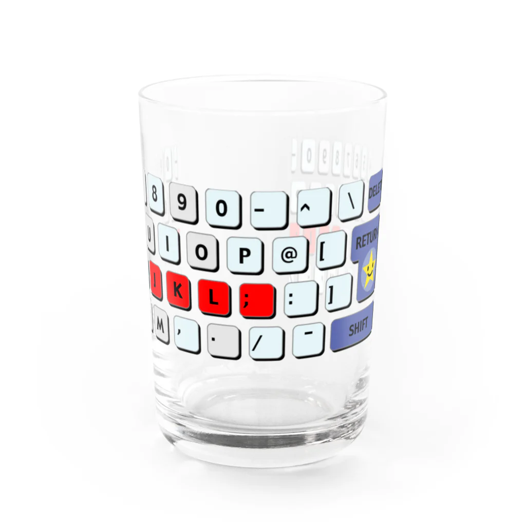 Illustrator Moca&Ram shopのキーボードTシャツ Water Glass :right