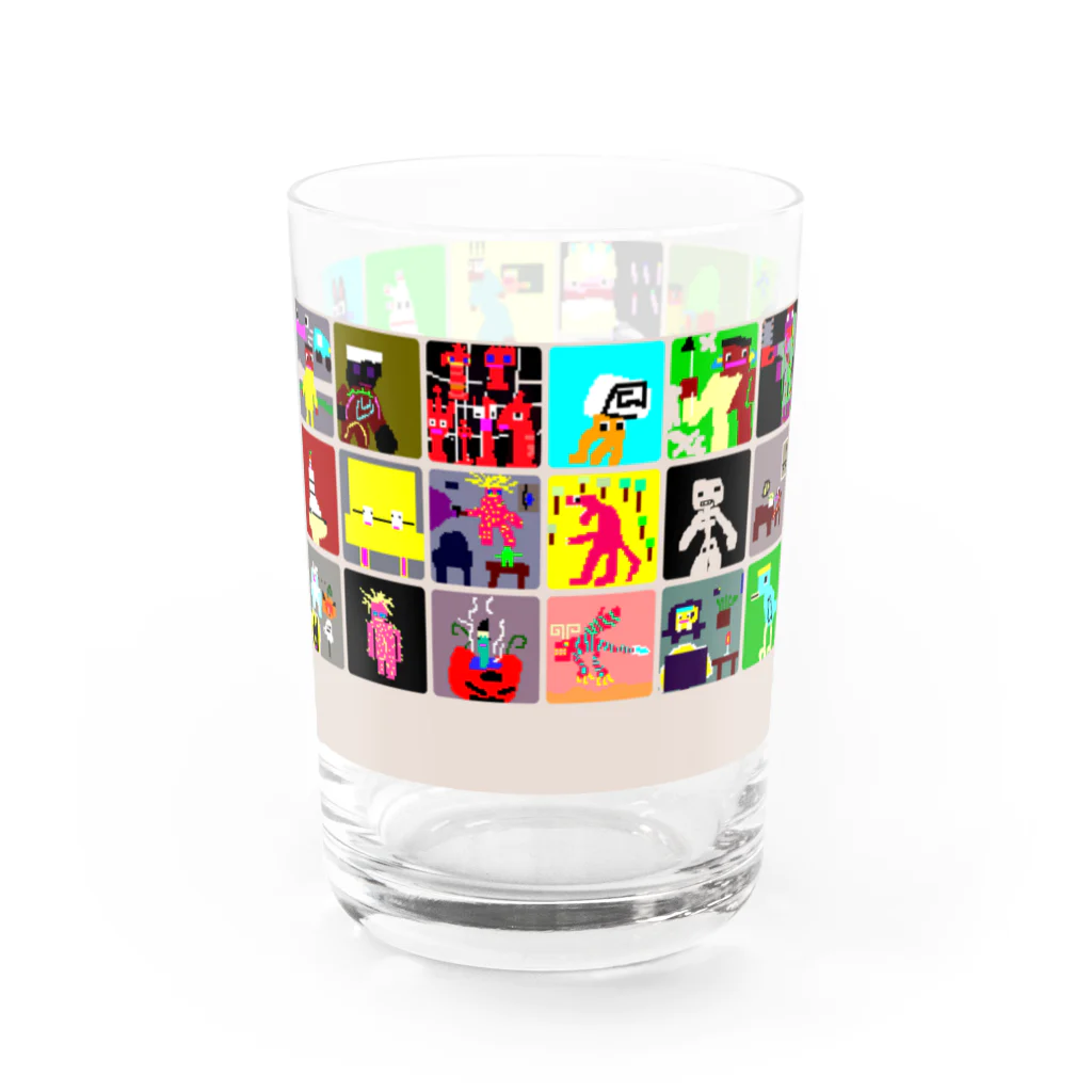 泡人FAMILIA🐩フィジカルマーケットの泡人FAMILIA　ピクセルアートグラス Water Glass :right