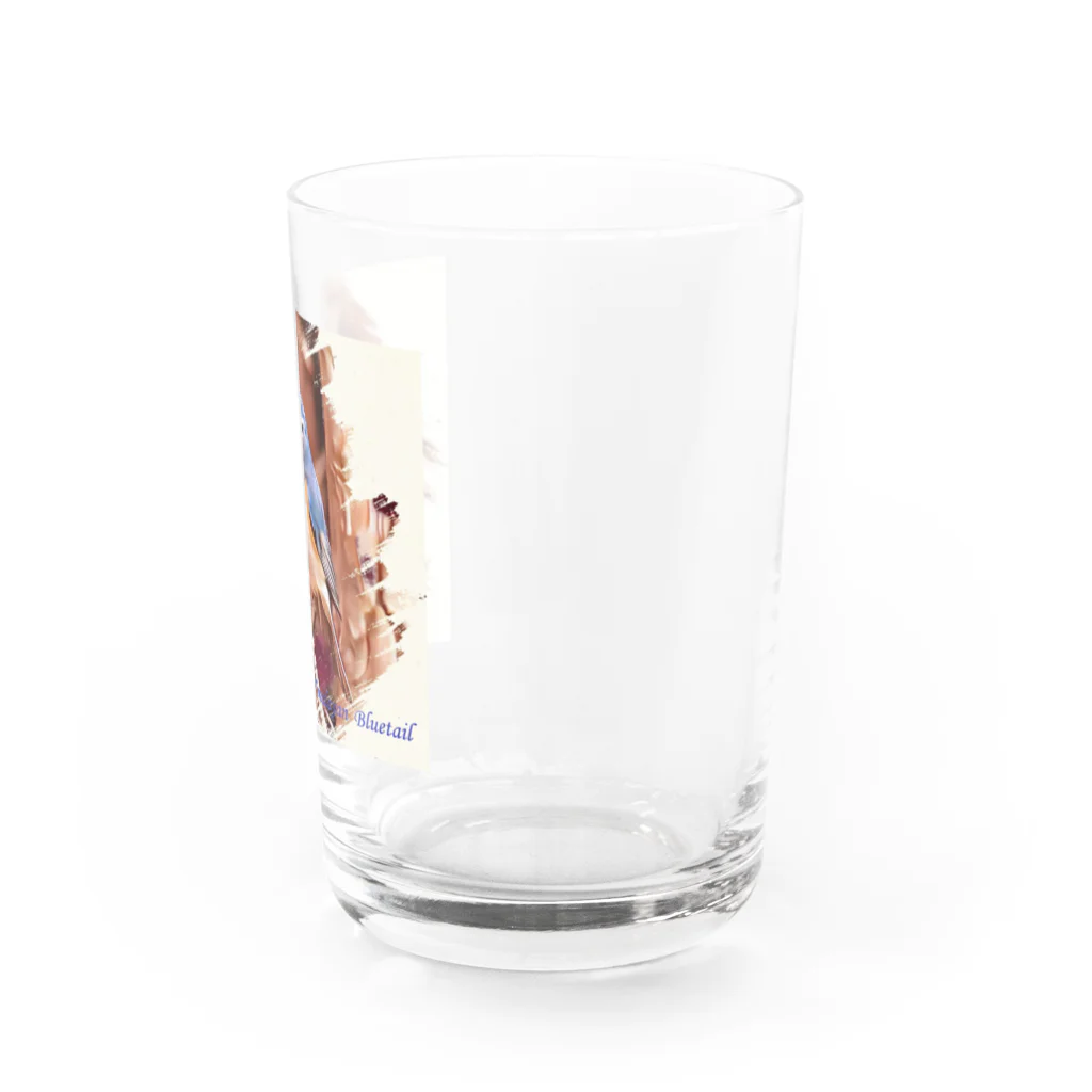 jun-hoshiの青い鳥 Water Glass :right