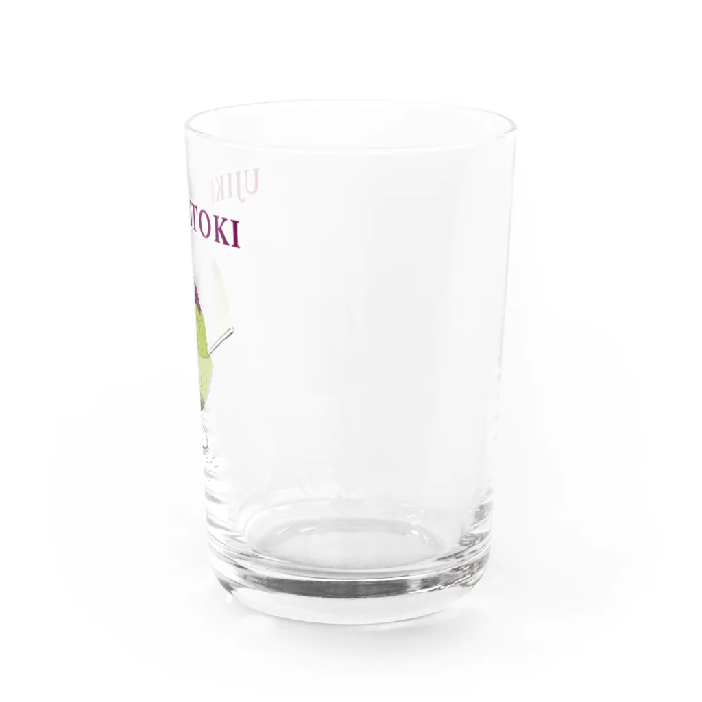 NIKORASU GOのかき氷デザイン「宇治金時」（Tシャツ・パーカー・グッズ・ETC） Water Glass :right