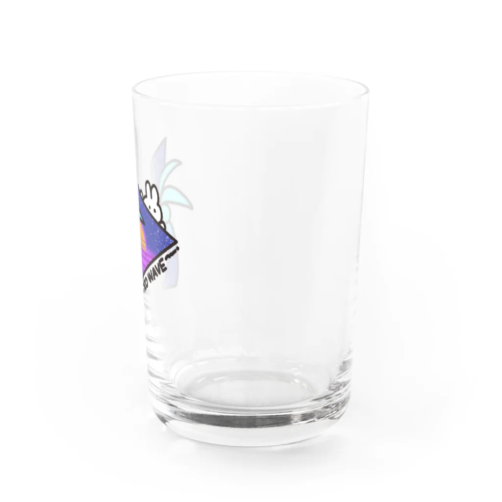 Sato Manakaのレトロウェイブなうさぎ Water Glass :right