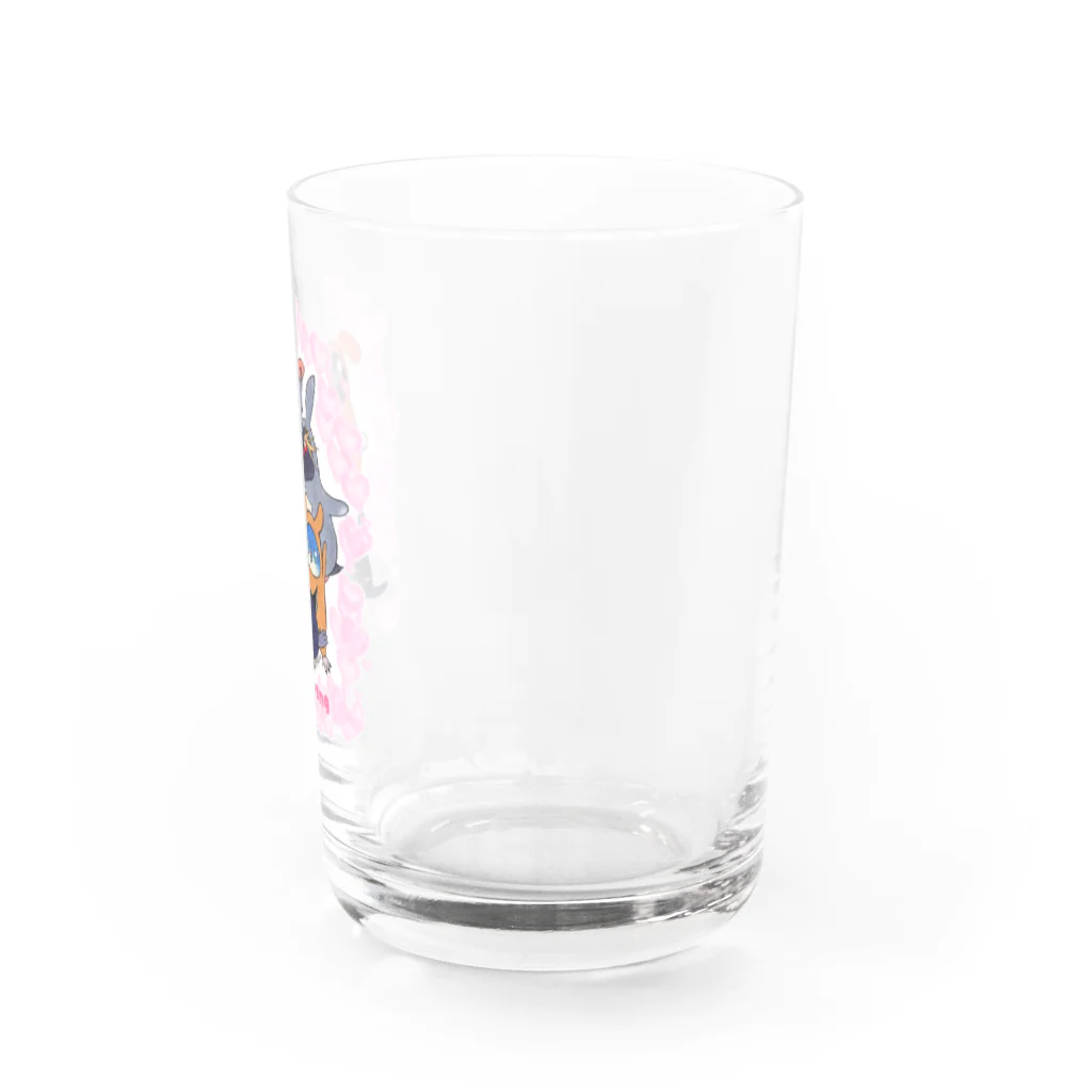 ヤママユ(ヤママユ・ペンギイナ)のうさぺん。(ハートフレーム) Water Glass :right