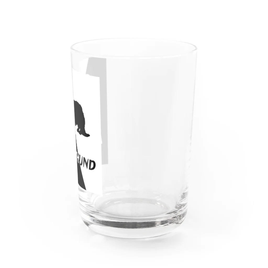 onehappinessのダックスフンド　ハーフ＆ハーフ Water Glass :right