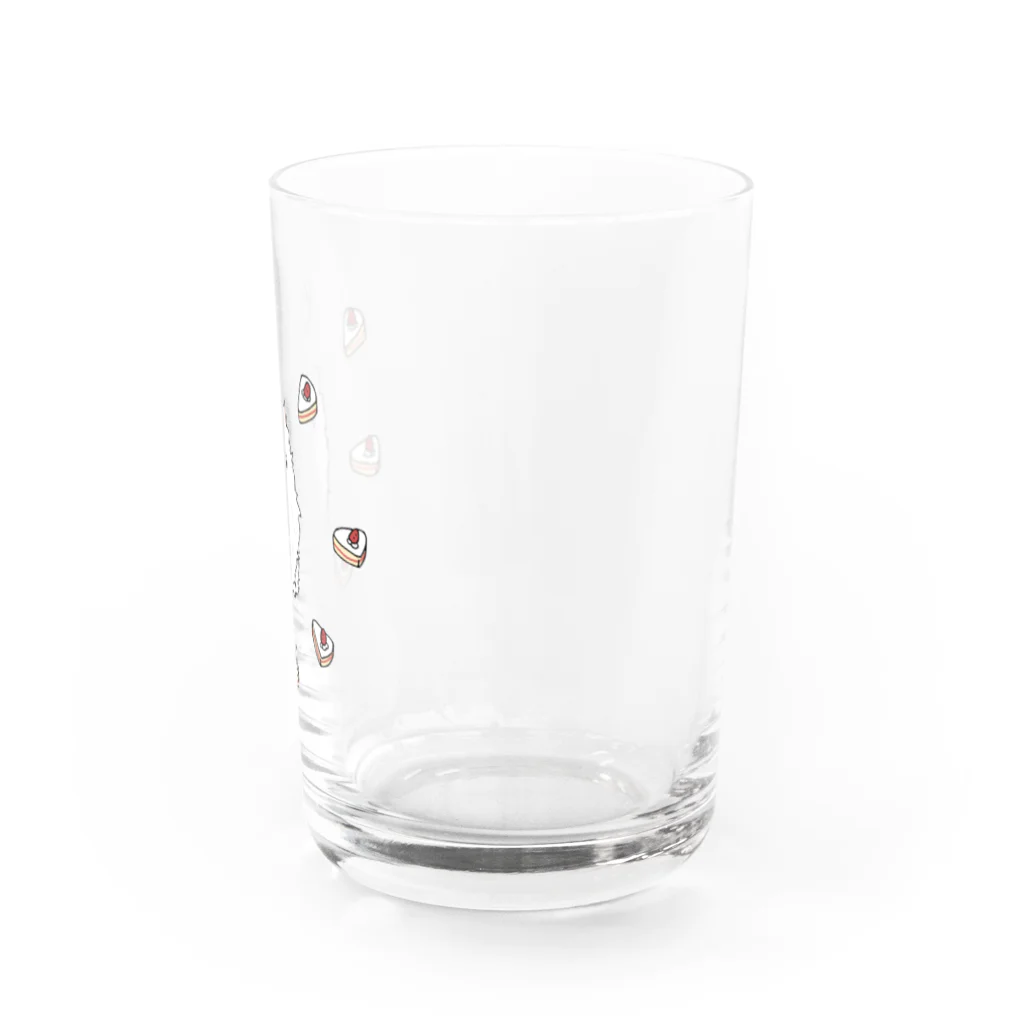 Hinanochin.shopのa pomeranian / shortcake Water Glass :right