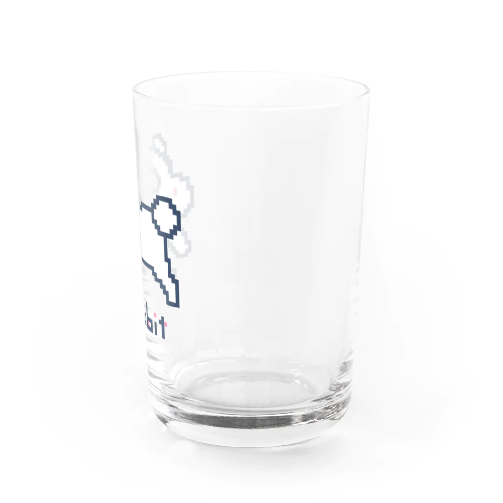 なでしこ@デザインのドット絵うさぎ Water Glass :right