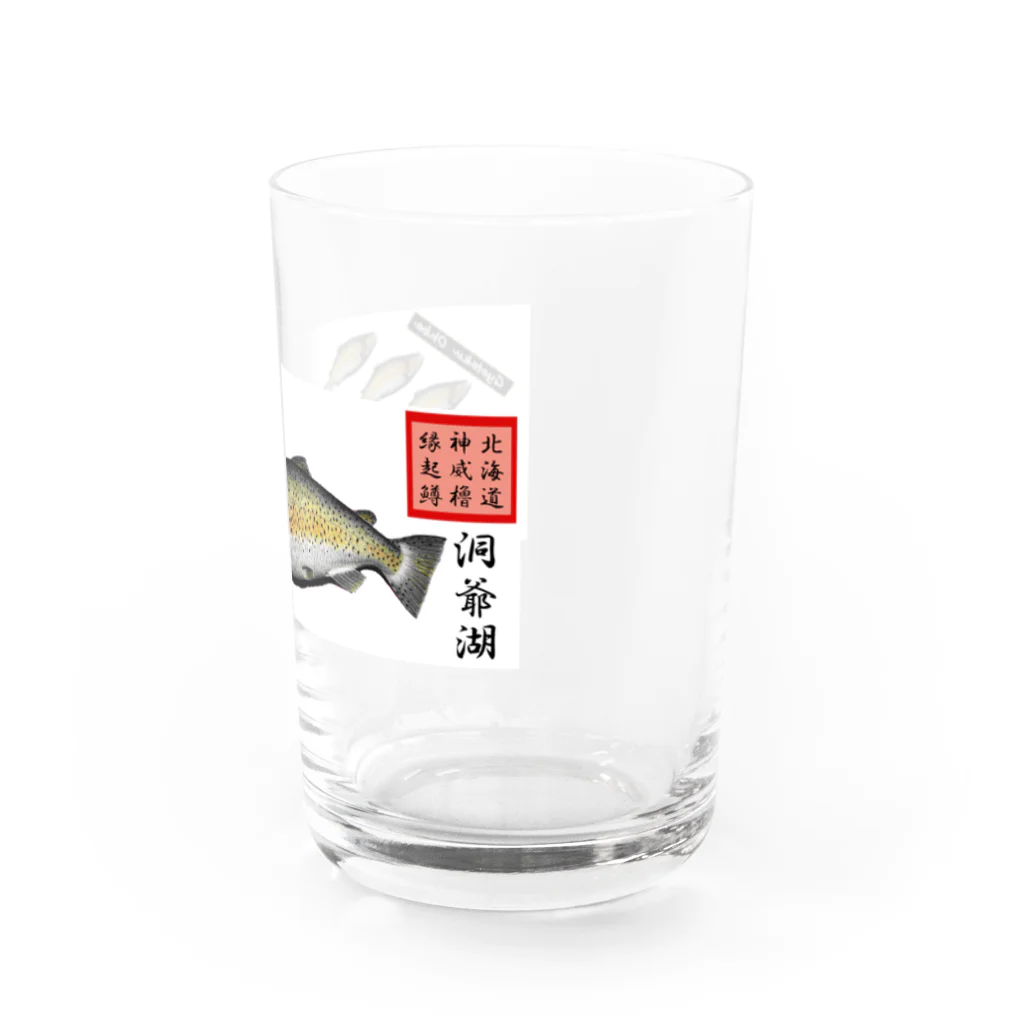 G-HERRINGのブラウントラウト！洞爺湖 あらゆる生命たちへ感謝をささげます。 Water Glass :right