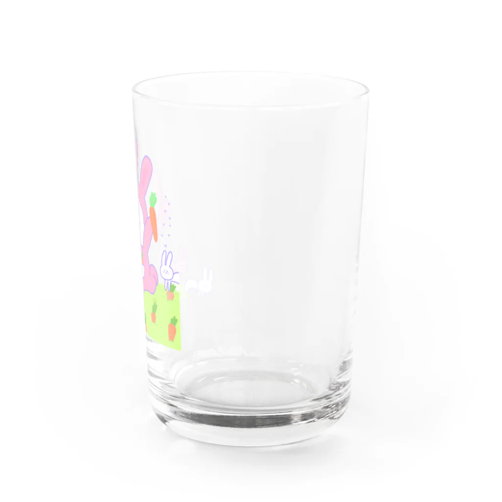 ふわふわポメラニアンちゃんのふわふわうさぎ年ちゃん Water Glass :right