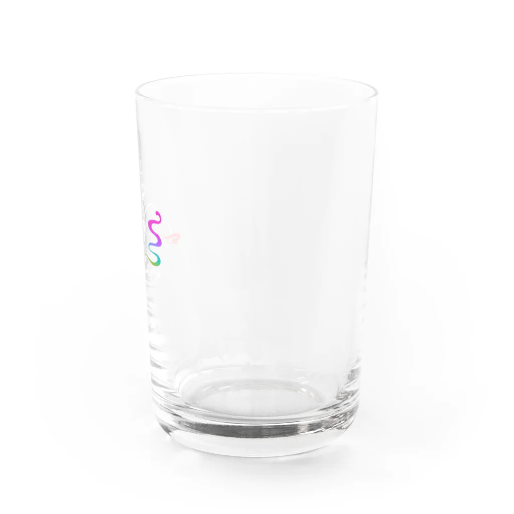 空想ゲイム喫茶ショット＆ボムのシーシャバー「カイエ」ロゴ（白Ver.） グラス右面