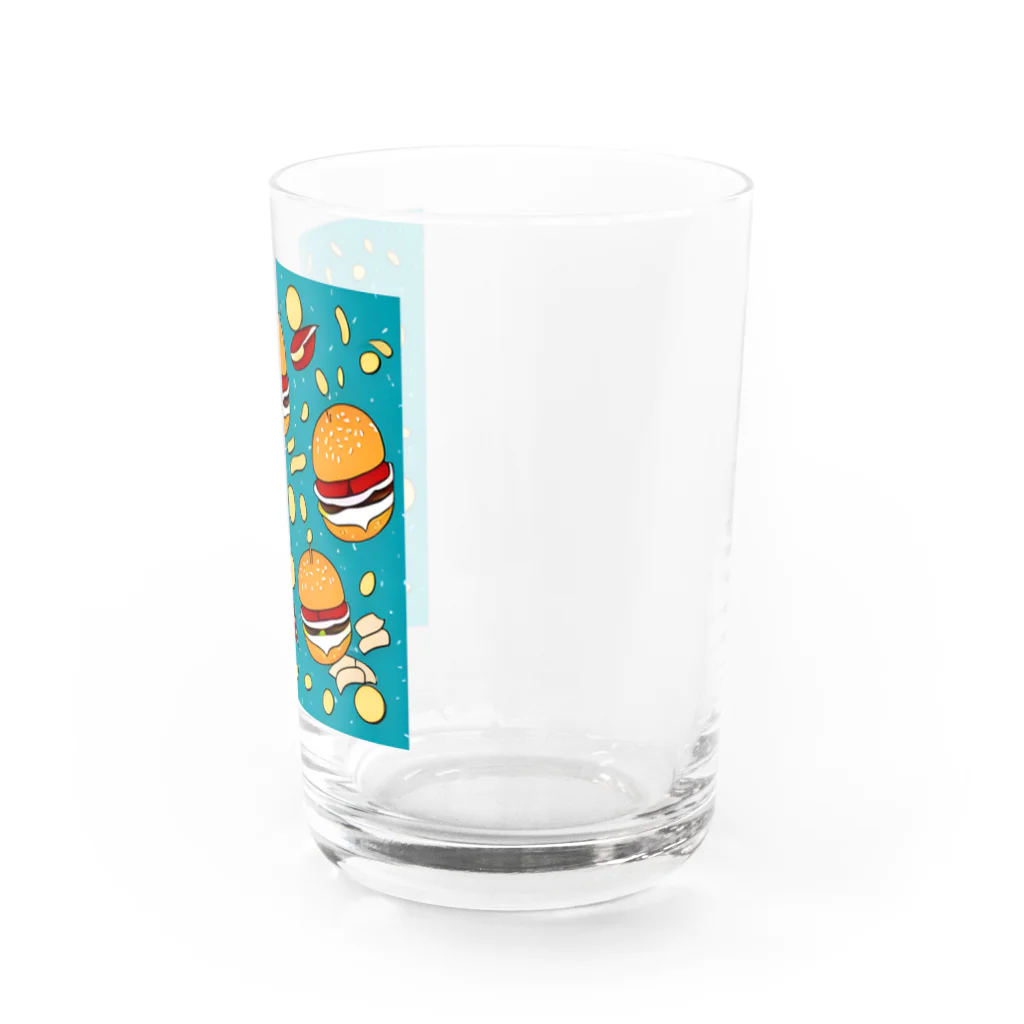 TokyoFridayNightの空飛ぶハンバーガー Water Glass :right