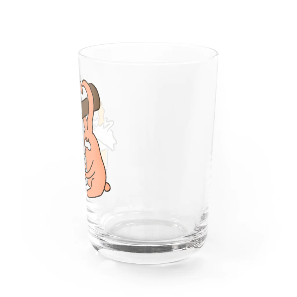 働きたくないの手酌うさぎ Water Glass :right