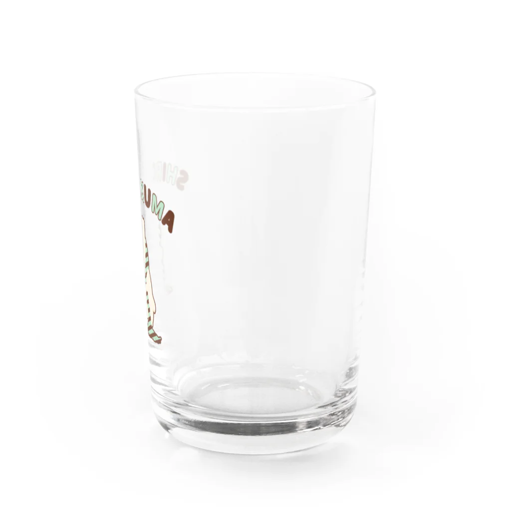 ari designのシロクマにマフラーを（チョコミントカラーVer.） Water Glass :right