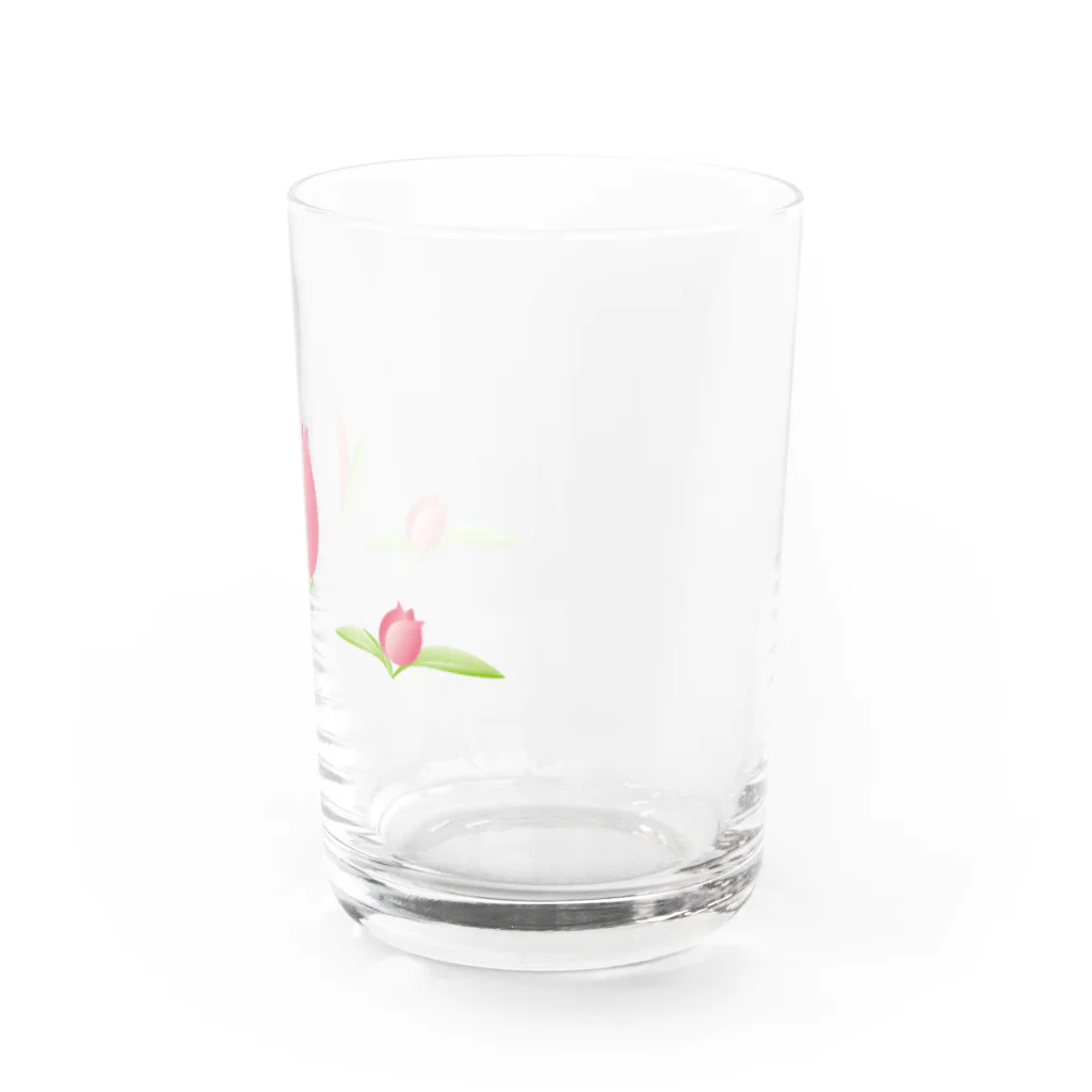 Erizoぐっずショップのチューリップ桃色 Water Glass :right