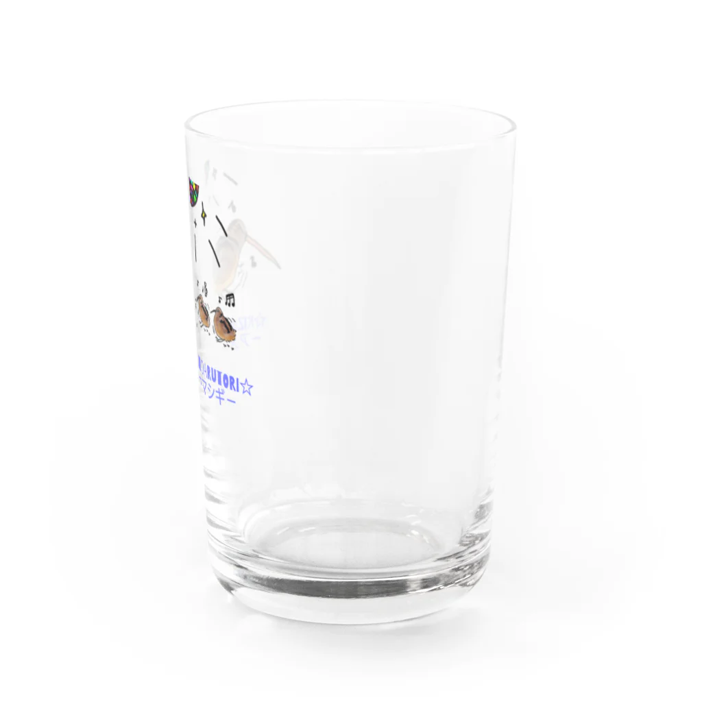 あいちゅｎんんんんのノリノリな鳥、アメリカヤマシギ Water Glass :right