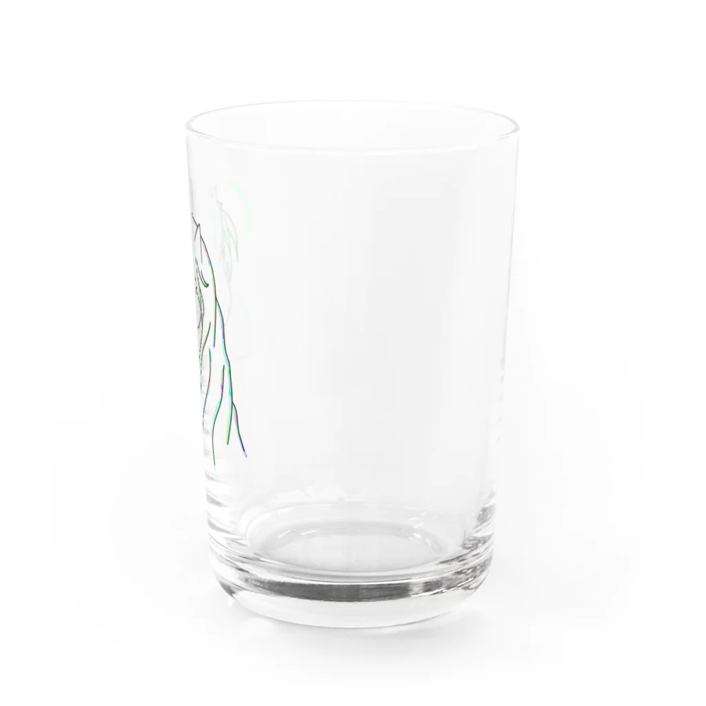 greetenの馬　カラフルラインアート　 Water Glass :right