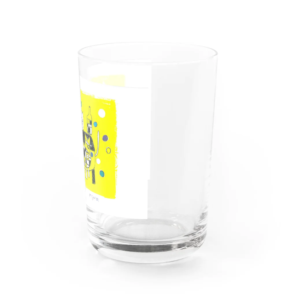 タナカミノルのユーモアイラストショップのキャット テーブル Water Glass :right