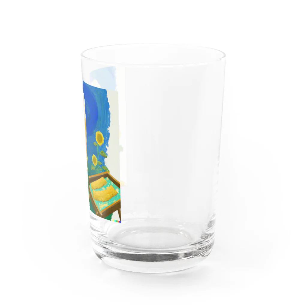 Rex Fitnessのビール（ゴッホ風） Water Glass :right