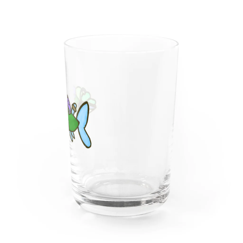 motchie's Shopのグリーンネオンくん Water Glass :right