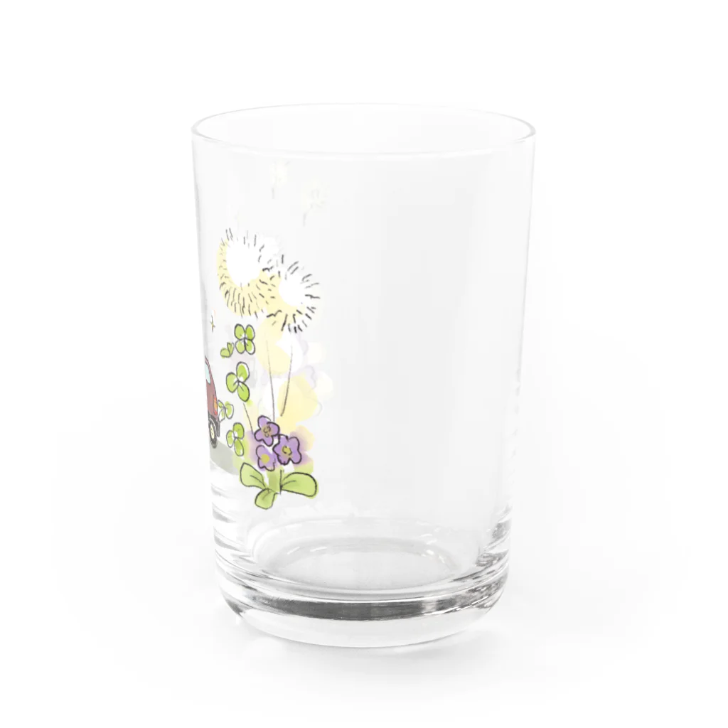 pandaticsの春とくるま Water Glass :right