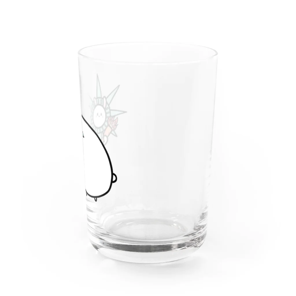 ウサギ幕府のおまんじゅうウサギ【ウサギ幕府】 Water Glass :right