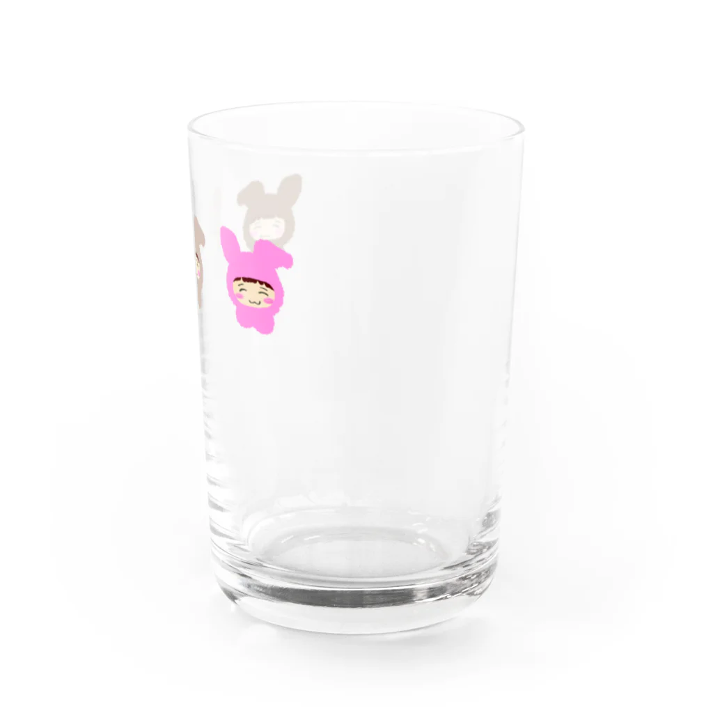 ちびもりのちいちゃん🧒ときどきUSAGI🐰 Water Glass :right