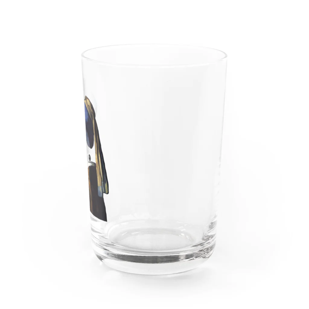 たこのおばけの透明な真珠の耳飾りの少女 Water Glass :right