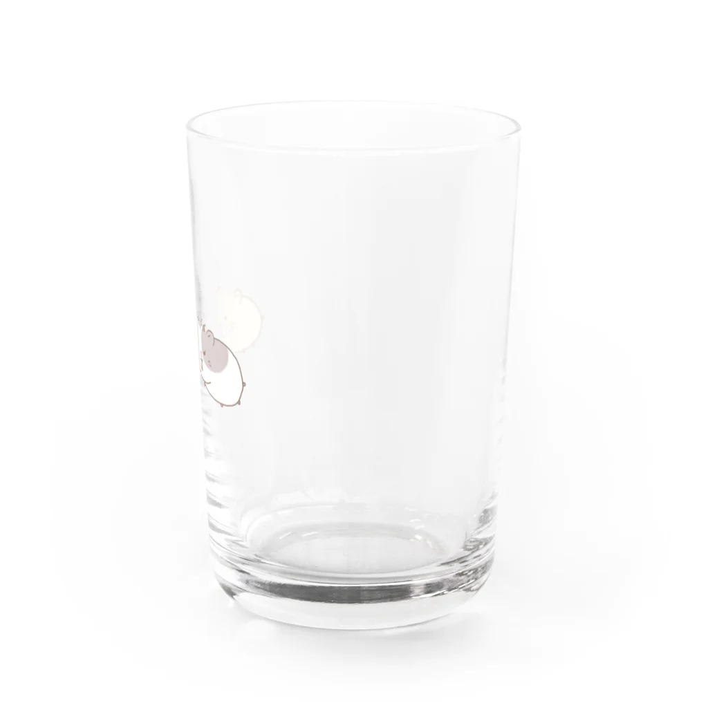 はるねずみのにっこり雑貨店のぷにっ！キハムとシロハム（イラスト） Water Glass :right