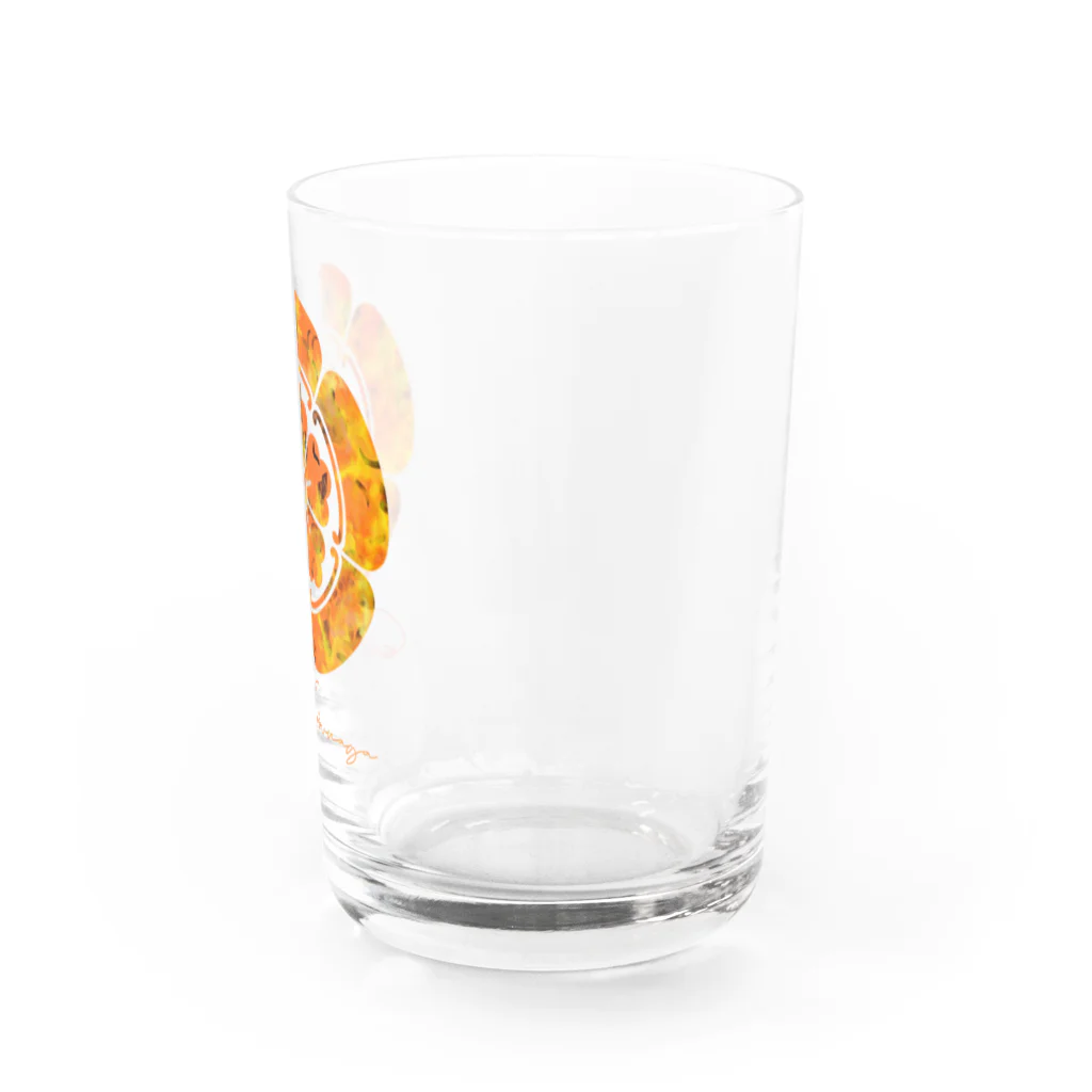 朝霞の【織田信長】火炎 (ロゴ／小物類) Water Glass :right