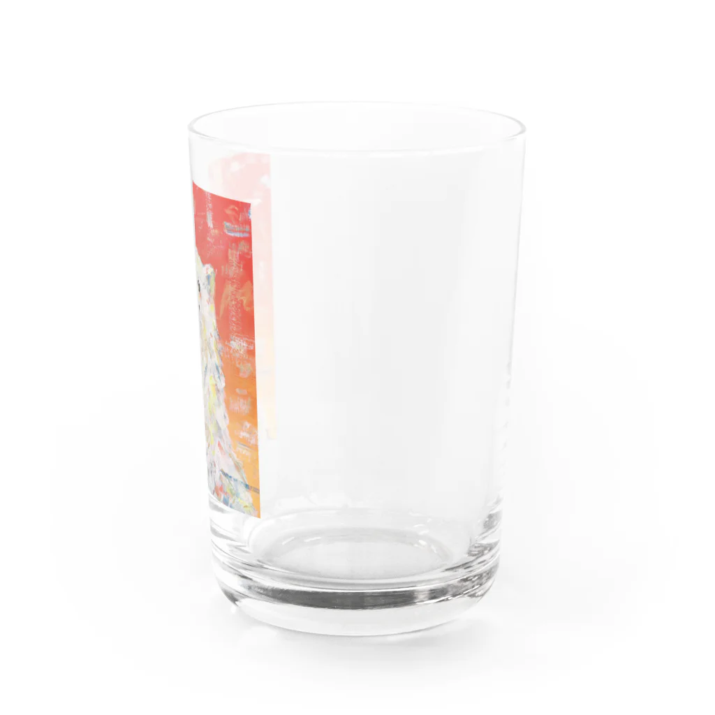 ふうたろう。のカラフルシロクマ Water Glass :right