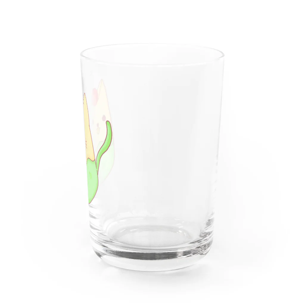 ぽっぽコーンのソーダにゃん Water Glass :right