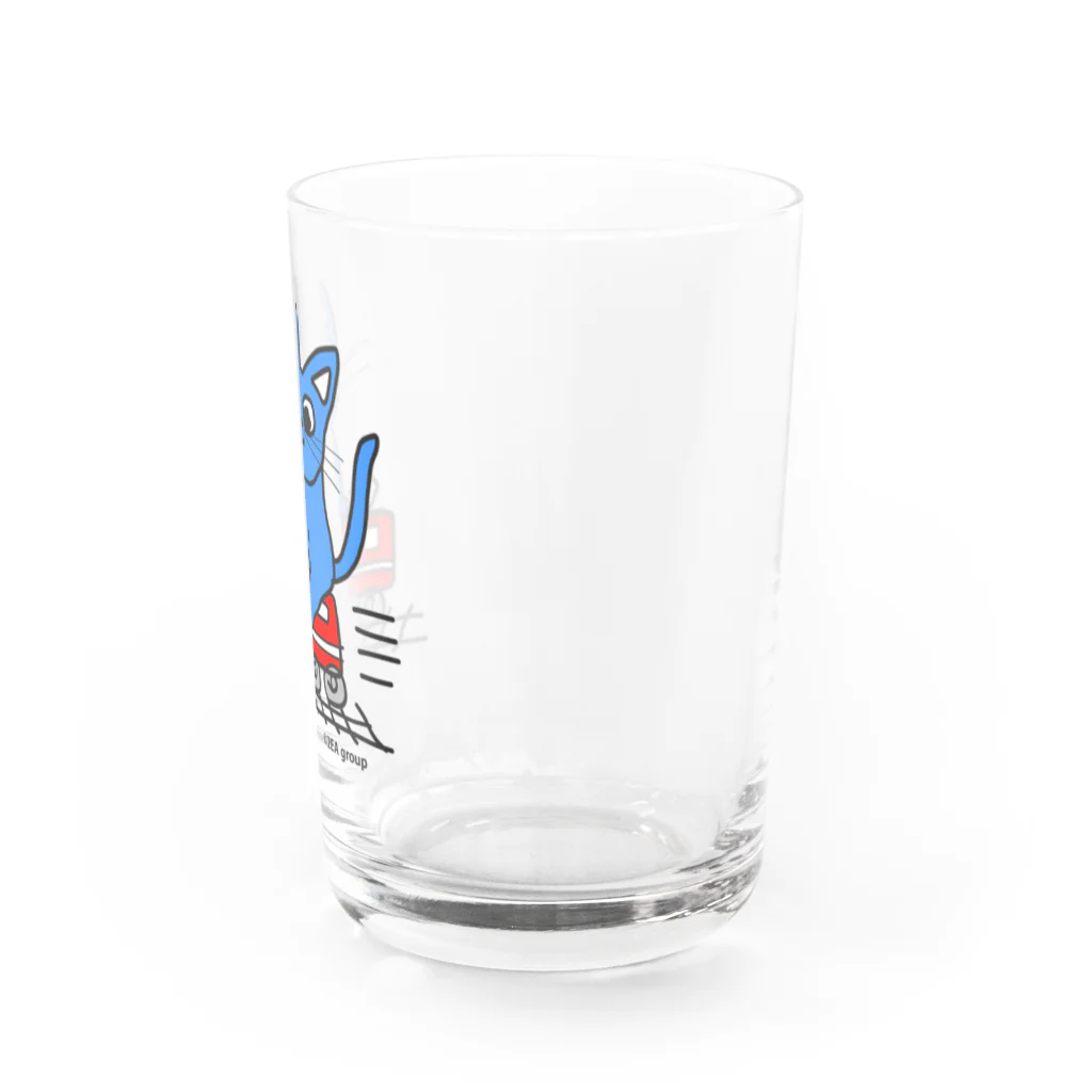 Official GOODS Shopの赤電のりてつニャーンコ Water Glass :right