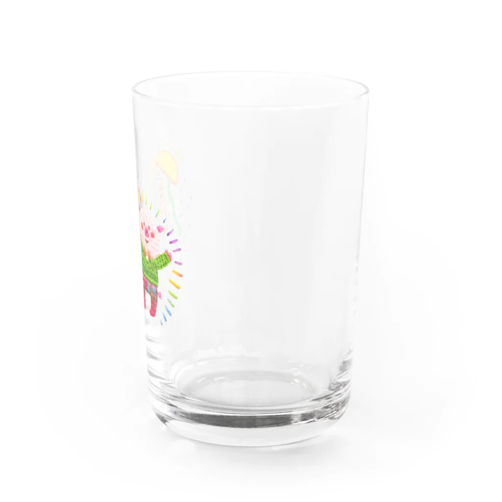 春福のぶたちゃんたちのおめでとうのぶたくん Water Glass :right