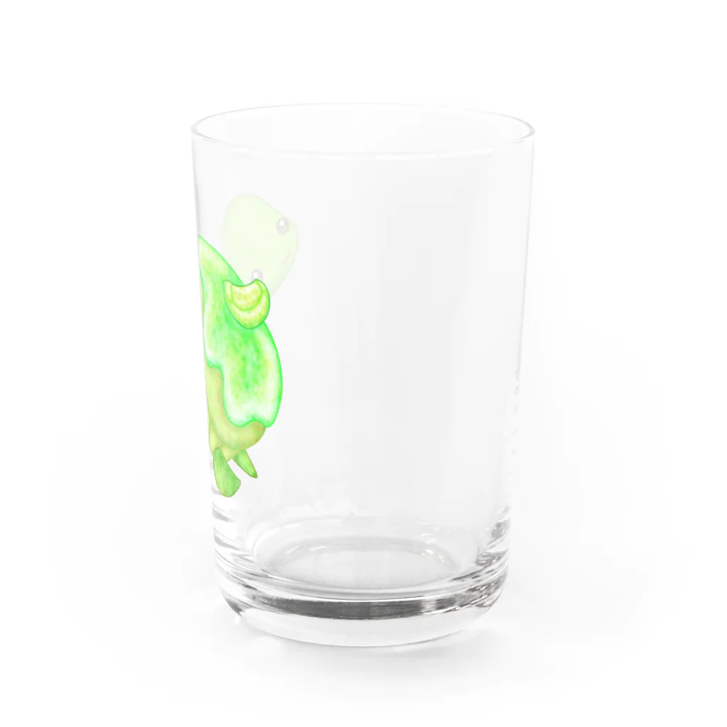 satoayaのアニマルカフェのシ―フードアニマル　カプケカメ Water Glass :right