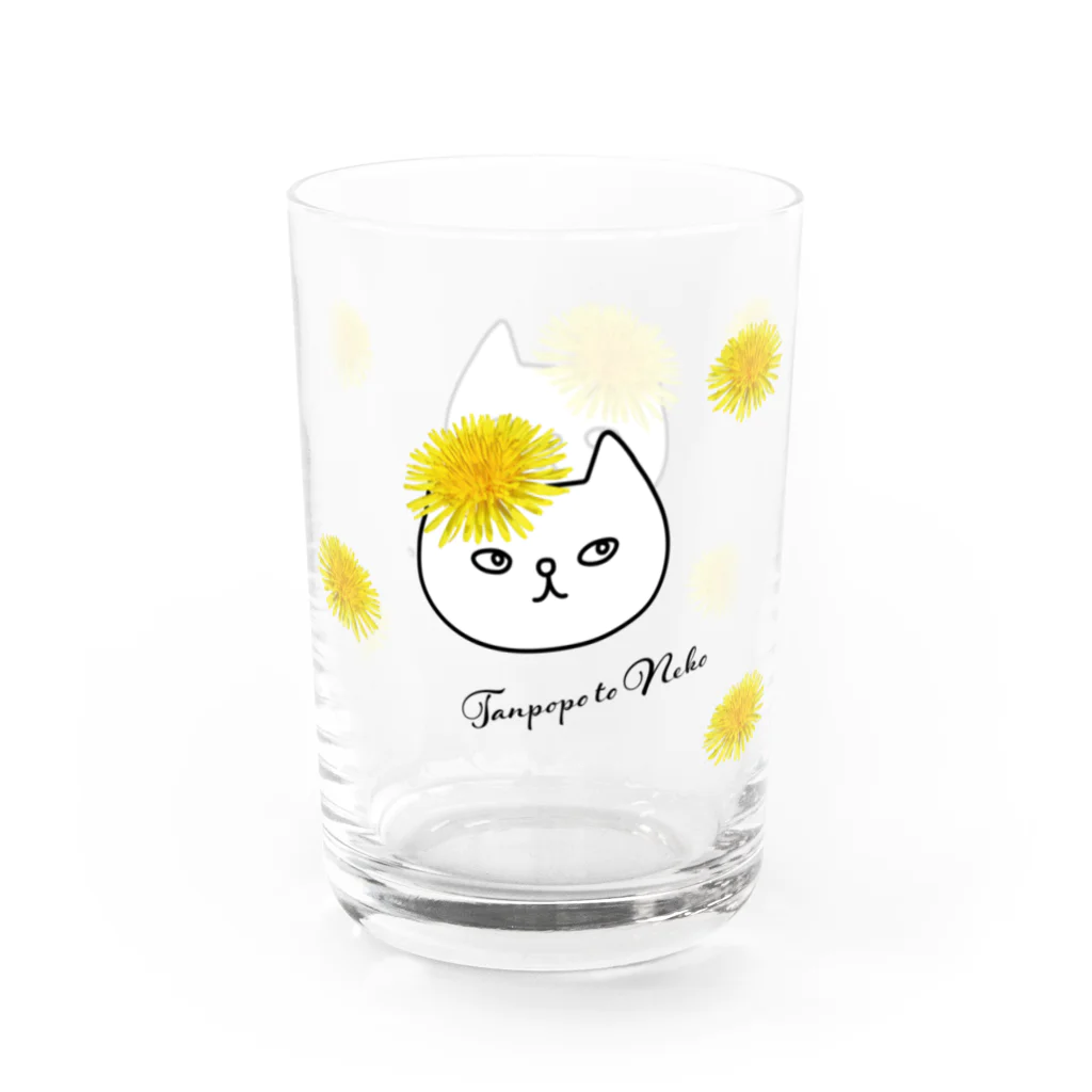 ise-shopのたんぽぽとねこ Water Glass :right