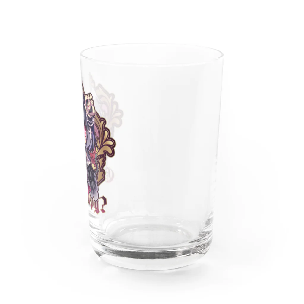 月蝕ざっか店＠SUZURIの不機嫌と王冠とお猫さま - Ctype Water Glass :right