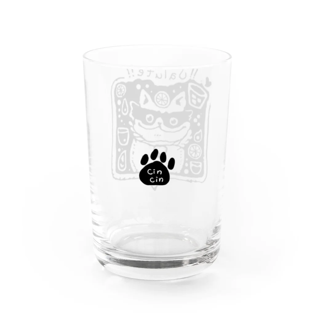 不可思議商店の仮面猫 Water Glass :right