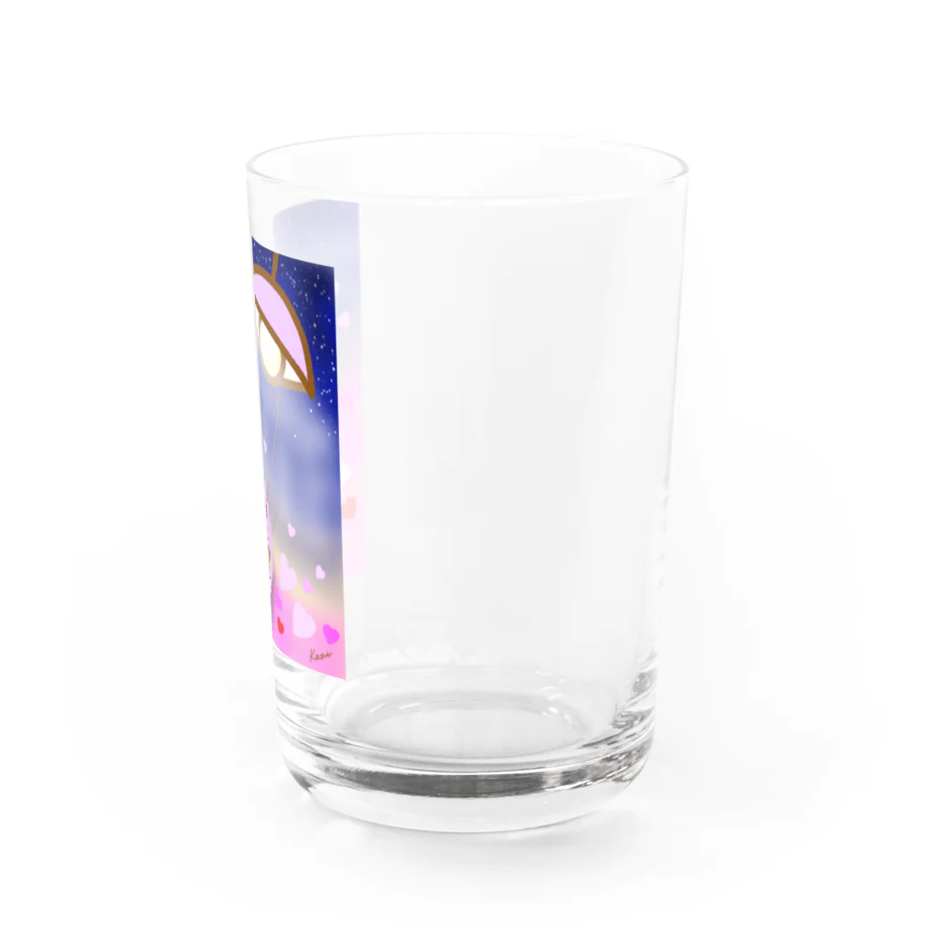 けあうさSHOPの3匹おやすみけあうさ Water Glass :right