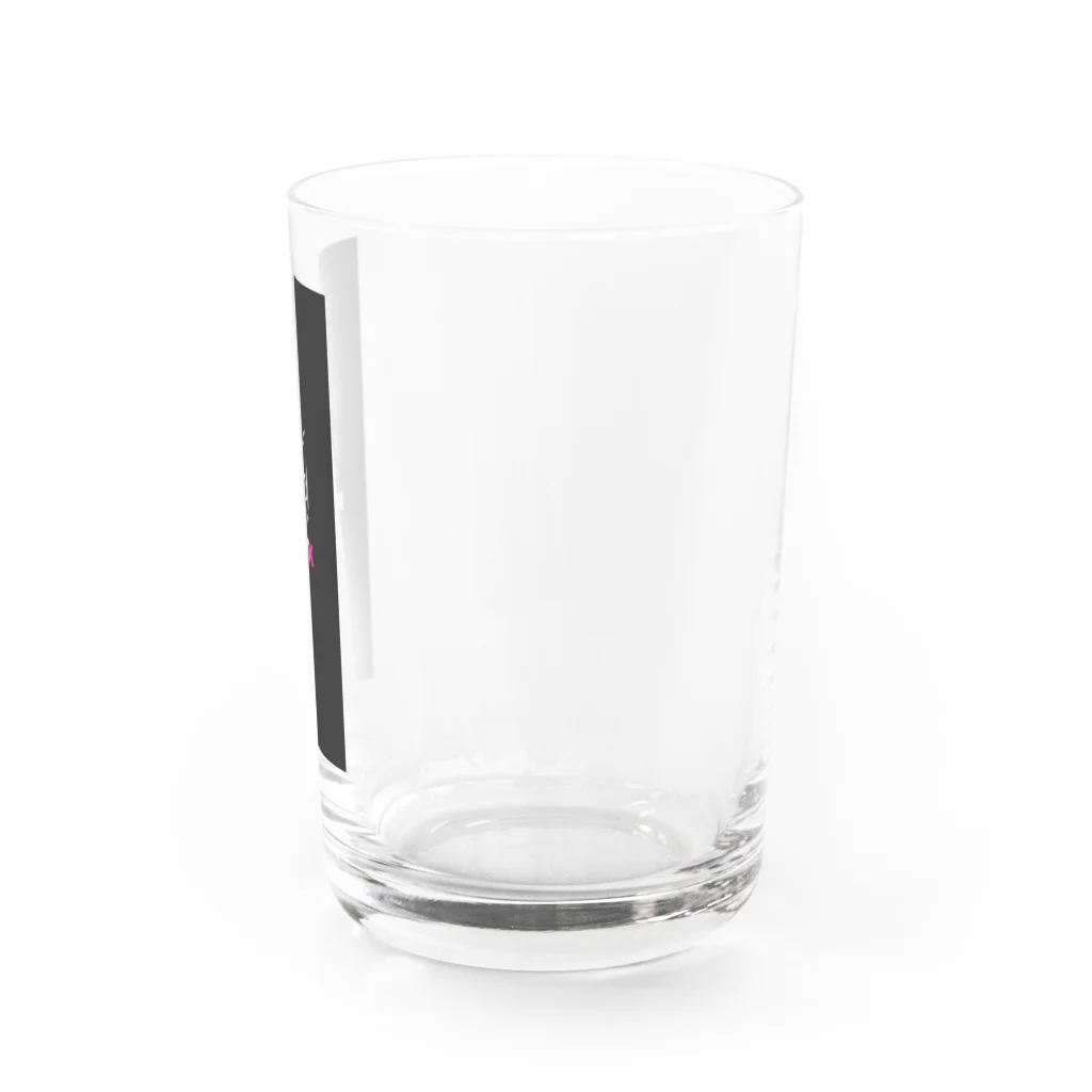 NKTK♡ＳＨＯＰの猫ドクロ（黒白ピンク） Water Glass :right