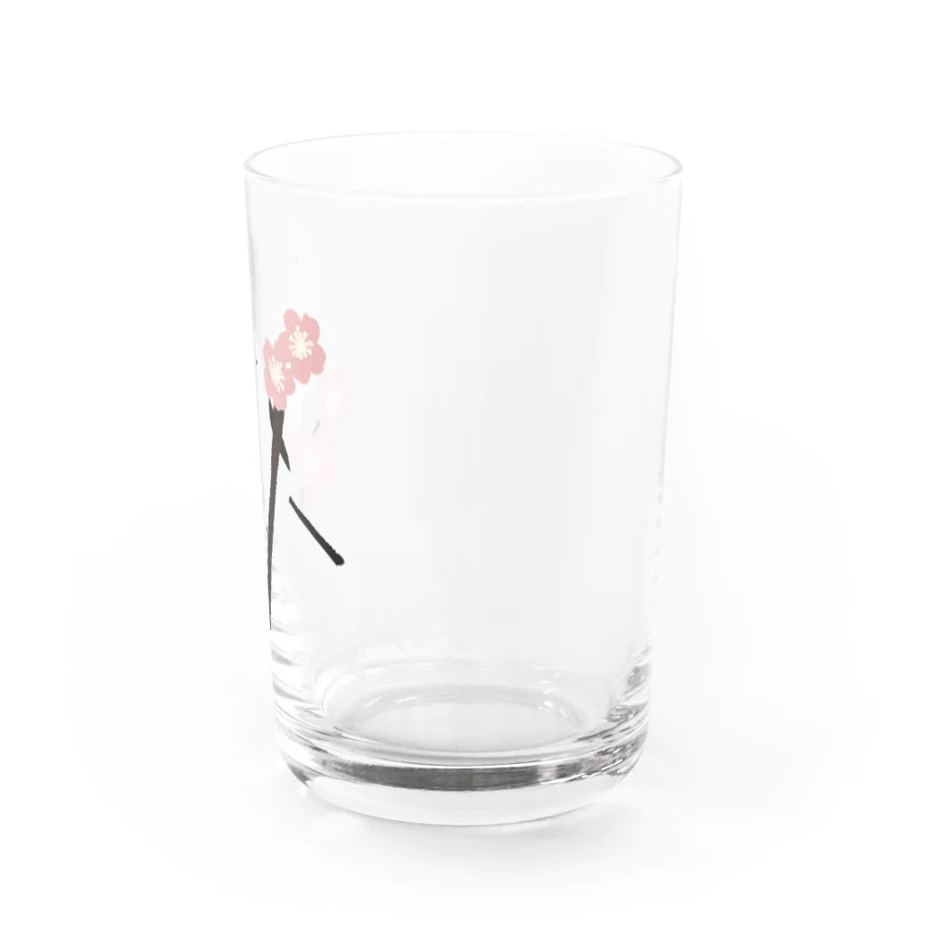 ゆきおのシマエナガと桜 Water Glass :right