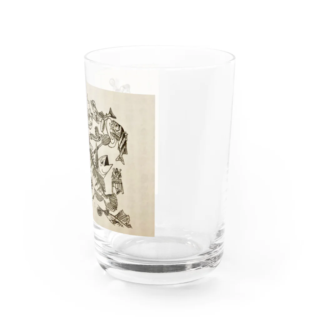 よっちーStoreの青春のおさかな Water Glass :right