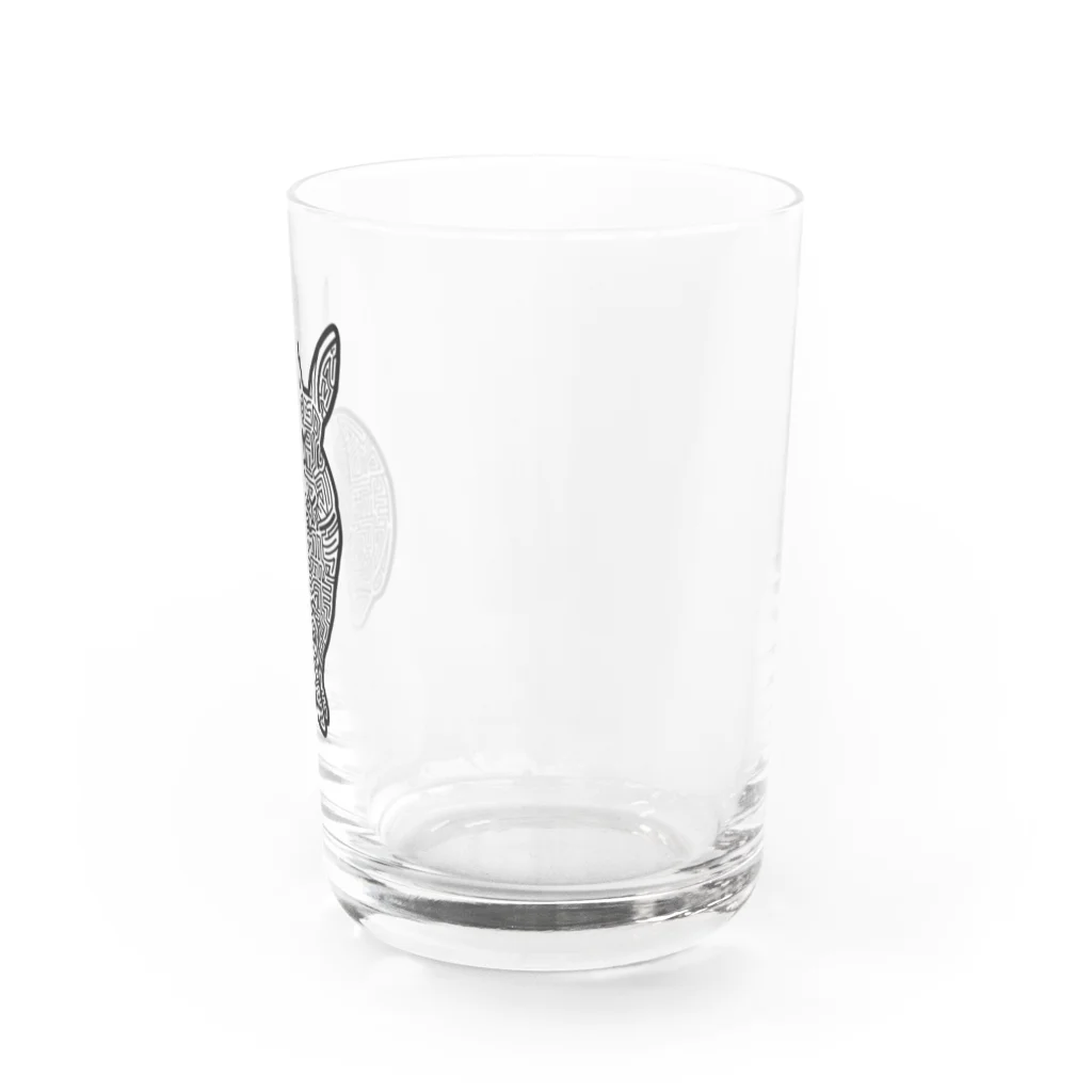 だんごやのRabbit and Maze Water Glass :right