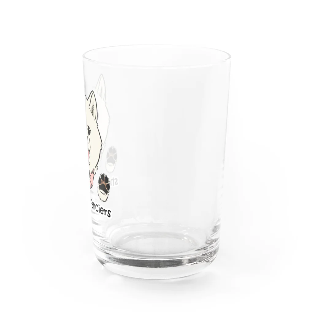 豆つぶのshiba-inu fanciers(白柴) Water Glass :right